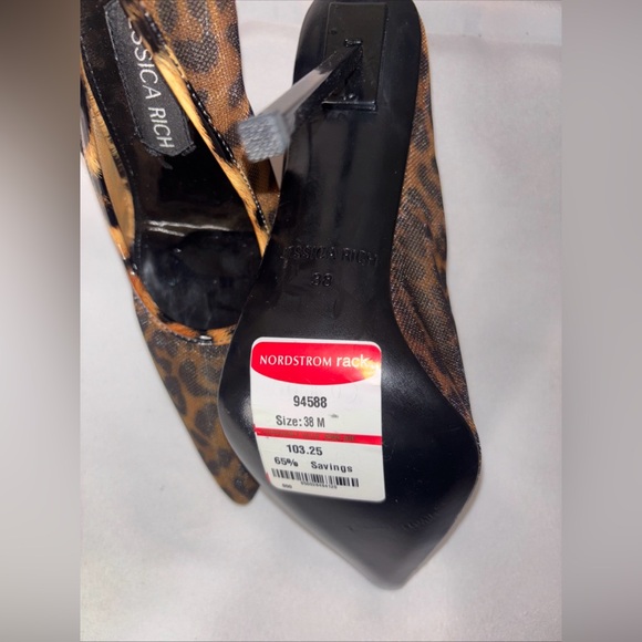 Jessica Rich Mesh Leopard  Pointed Toe Stiletto Heel Size 8.  NWOB - Picture 5 of 5